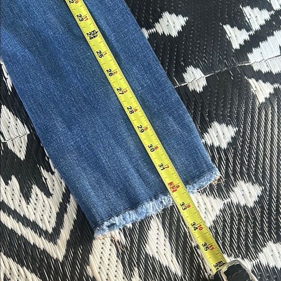 CAbi Blue Straight Leg Jeans with Distressed Knees B - Picture 9 of 10